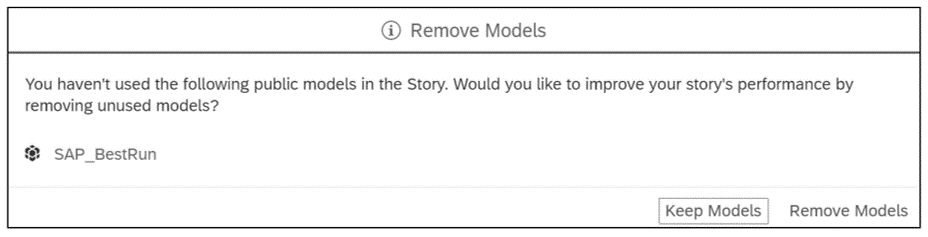 Remove Unused Models from the Story