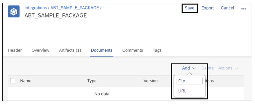 Integration Package: Documents Tab