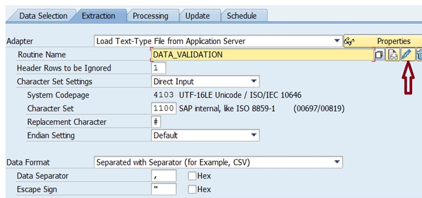 Data source setting in SAP BW/4HANA