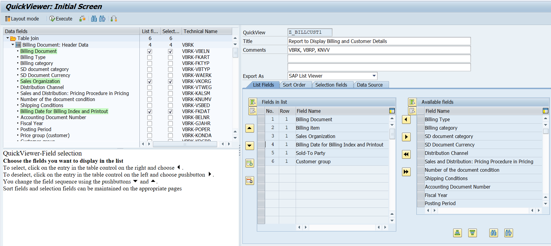 sap query report assignment