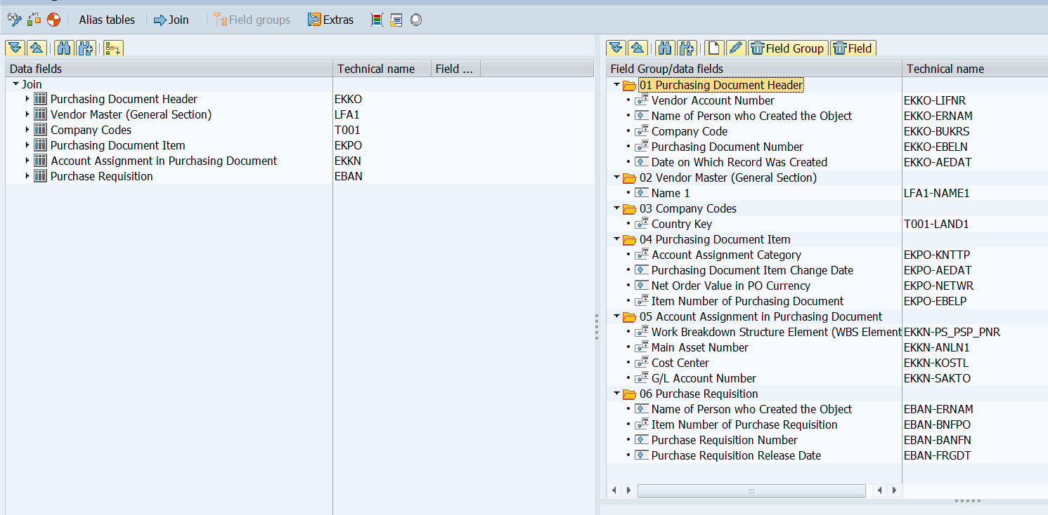 sap query report assignment