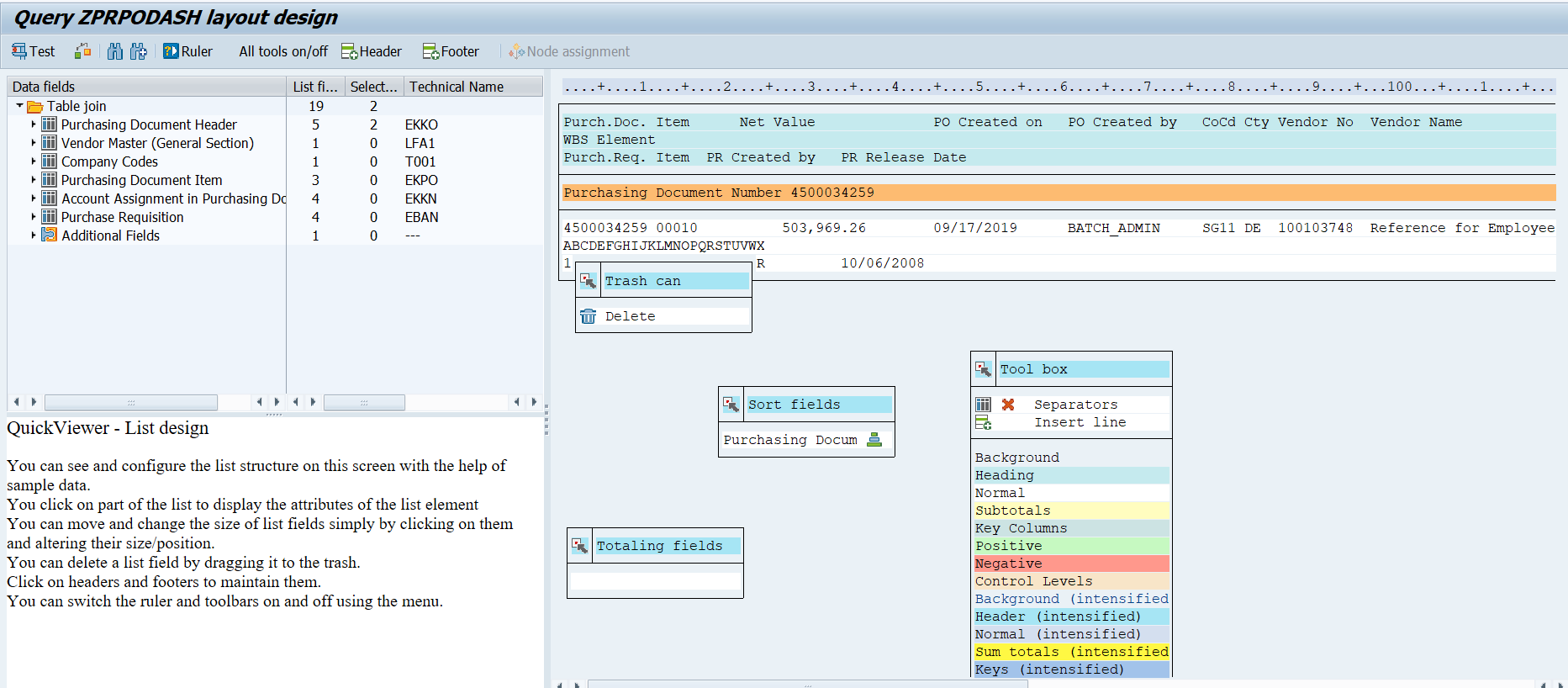 sap query report assignment