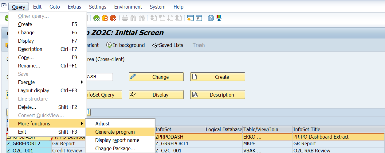 sap query report assignment