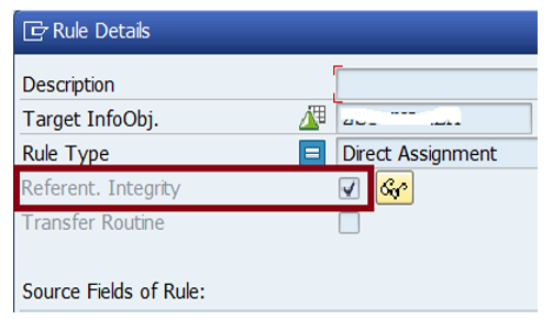 Transformation Setting - Referential Integrity