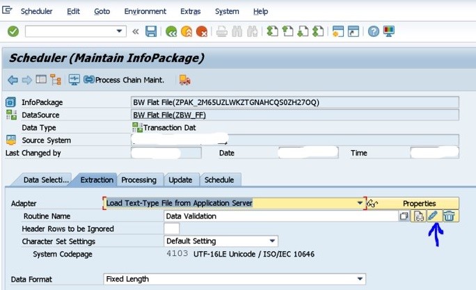 SAP BW InfoPackage exit routine