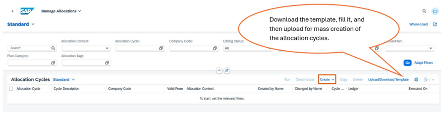 Manage Allocation SAP Fiori app