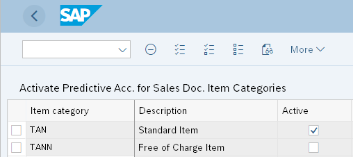 Activate Sales Order Item Categories for Predictive Accounting