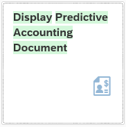 Fiori App to Display Predictive Accounting Document
