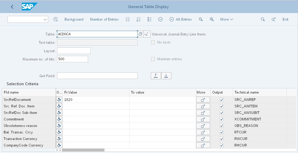Select Predictive Journal Entry by Sales Order Number