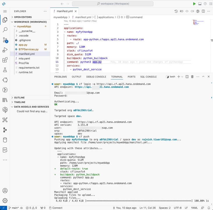 How to Integrate a Python App with SAP Business Application Studio for ...