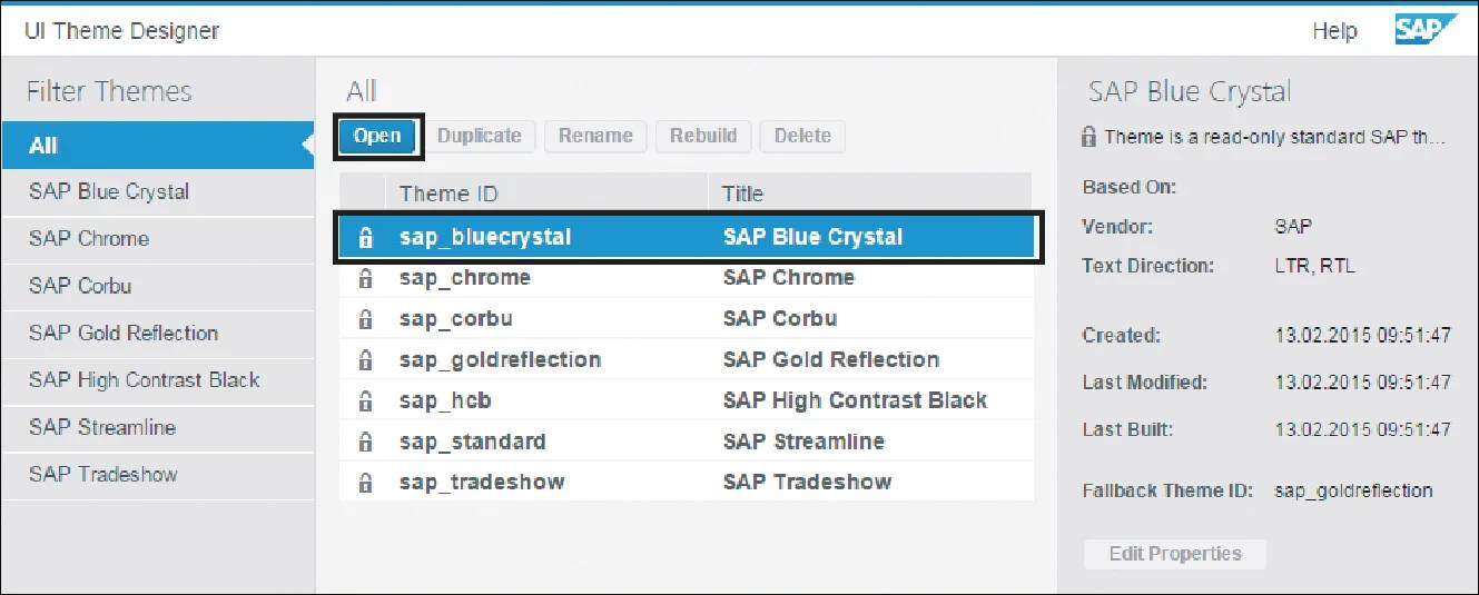 Creating a Custom Theme in SAP UI Theme Designer