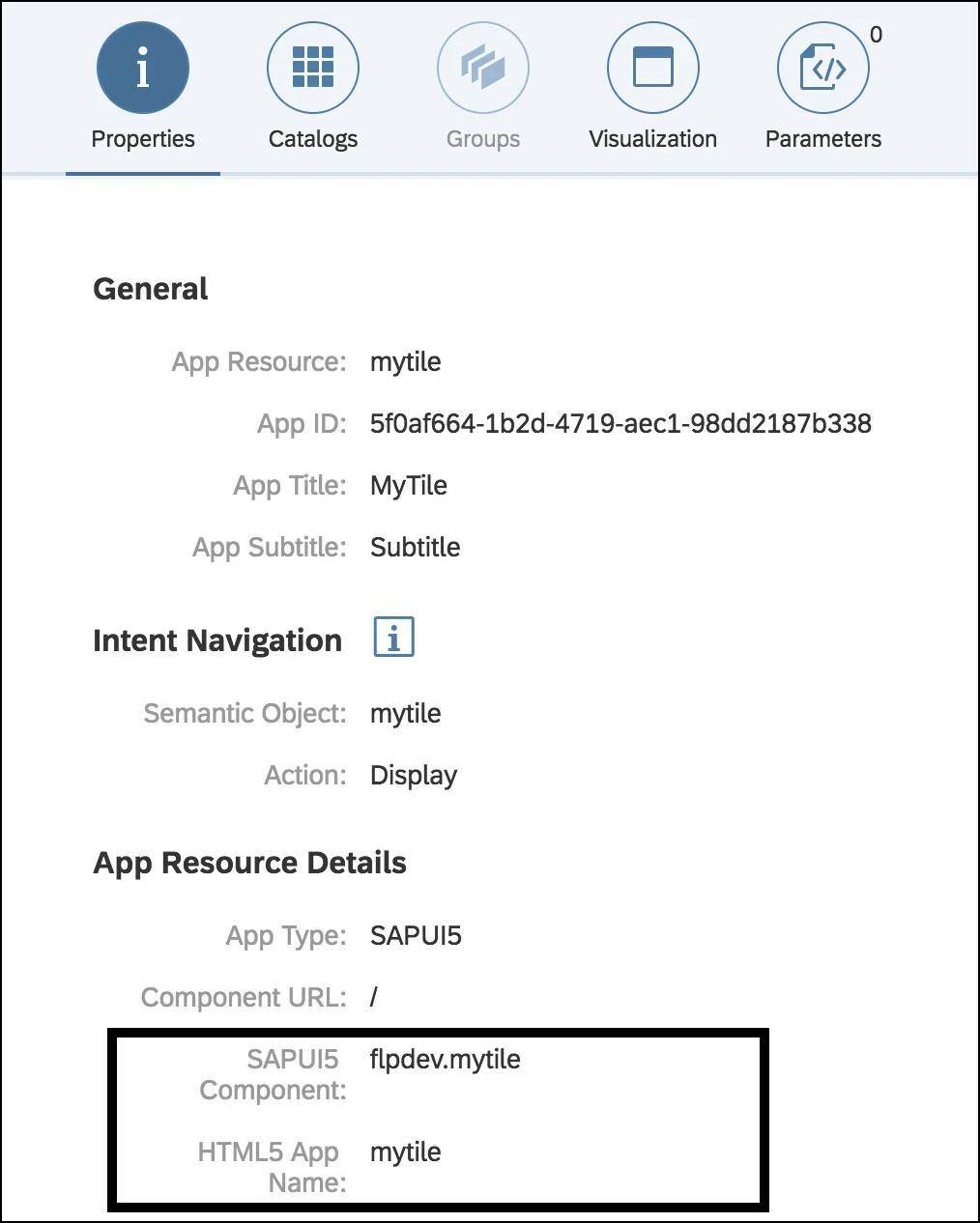 SAP Fiori App Resources Details