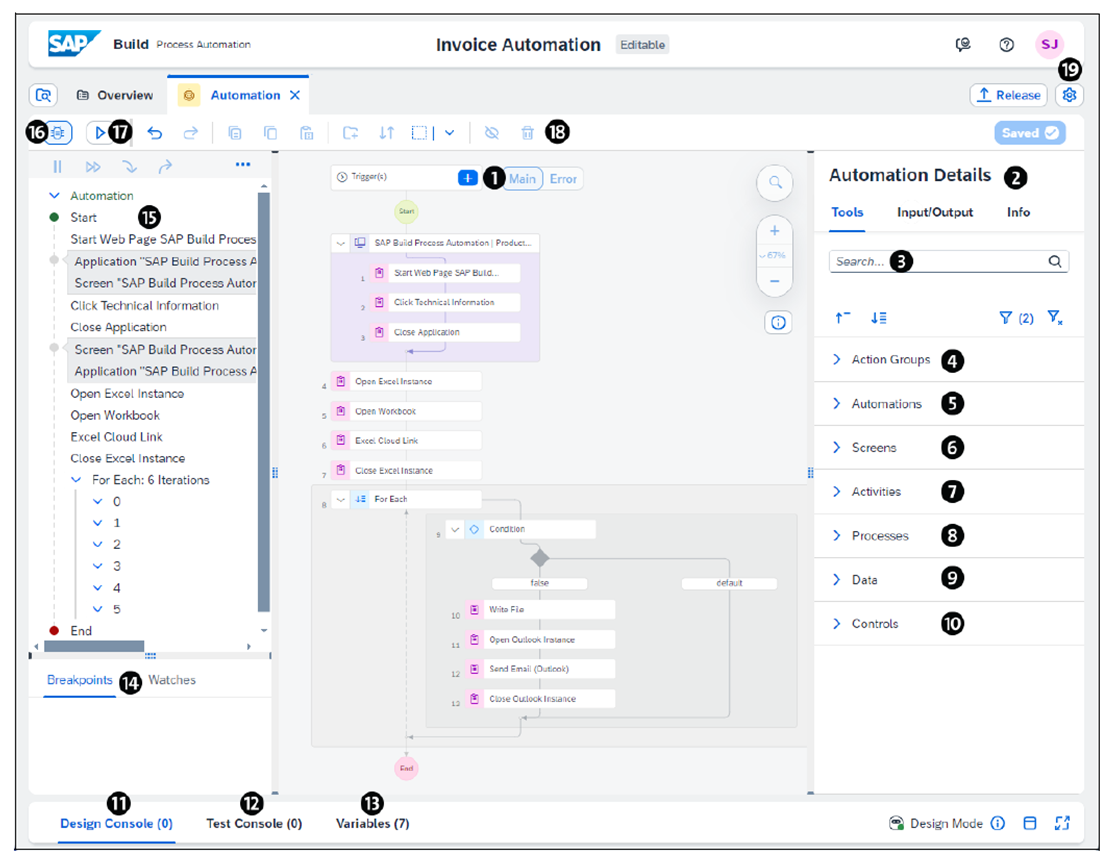 Automation Editor with an Example Automation