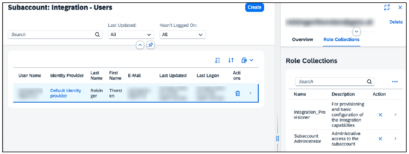 Assigning Role Collection to User