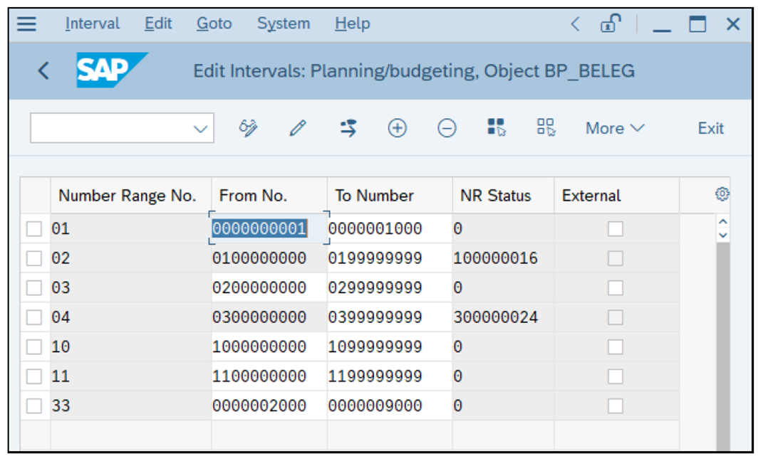 Maintain Number Ranges