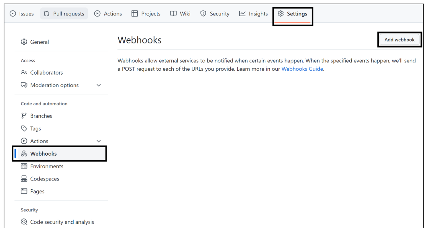 Git Repository Webhook Details