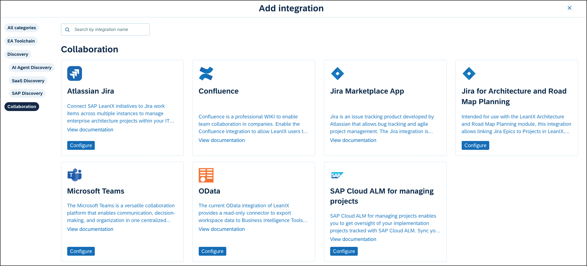 SAP LeanIX Architecture and Road Map Planning: SAP Cloud ALM and Jira Integration Capabilities