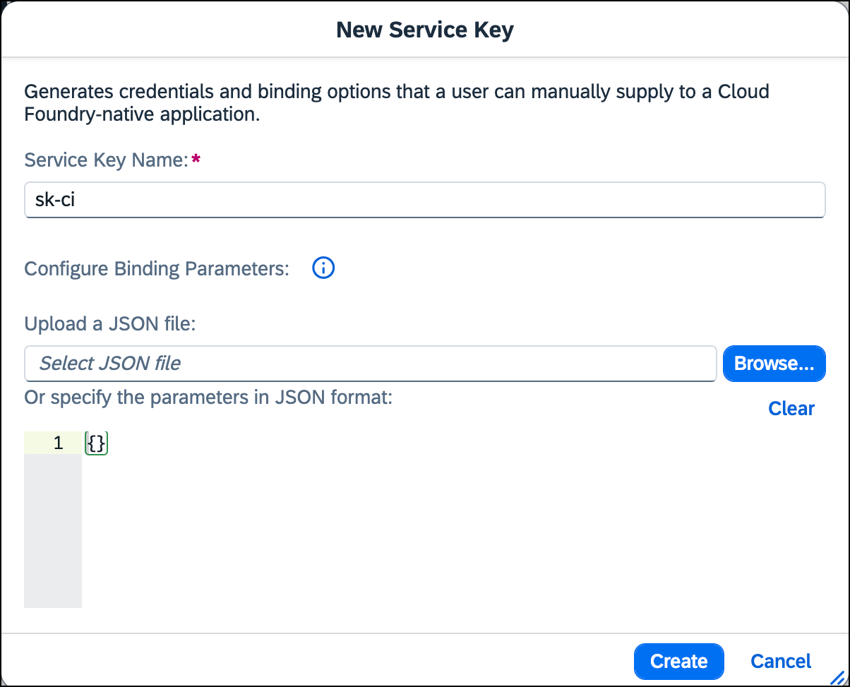 Service Key Details