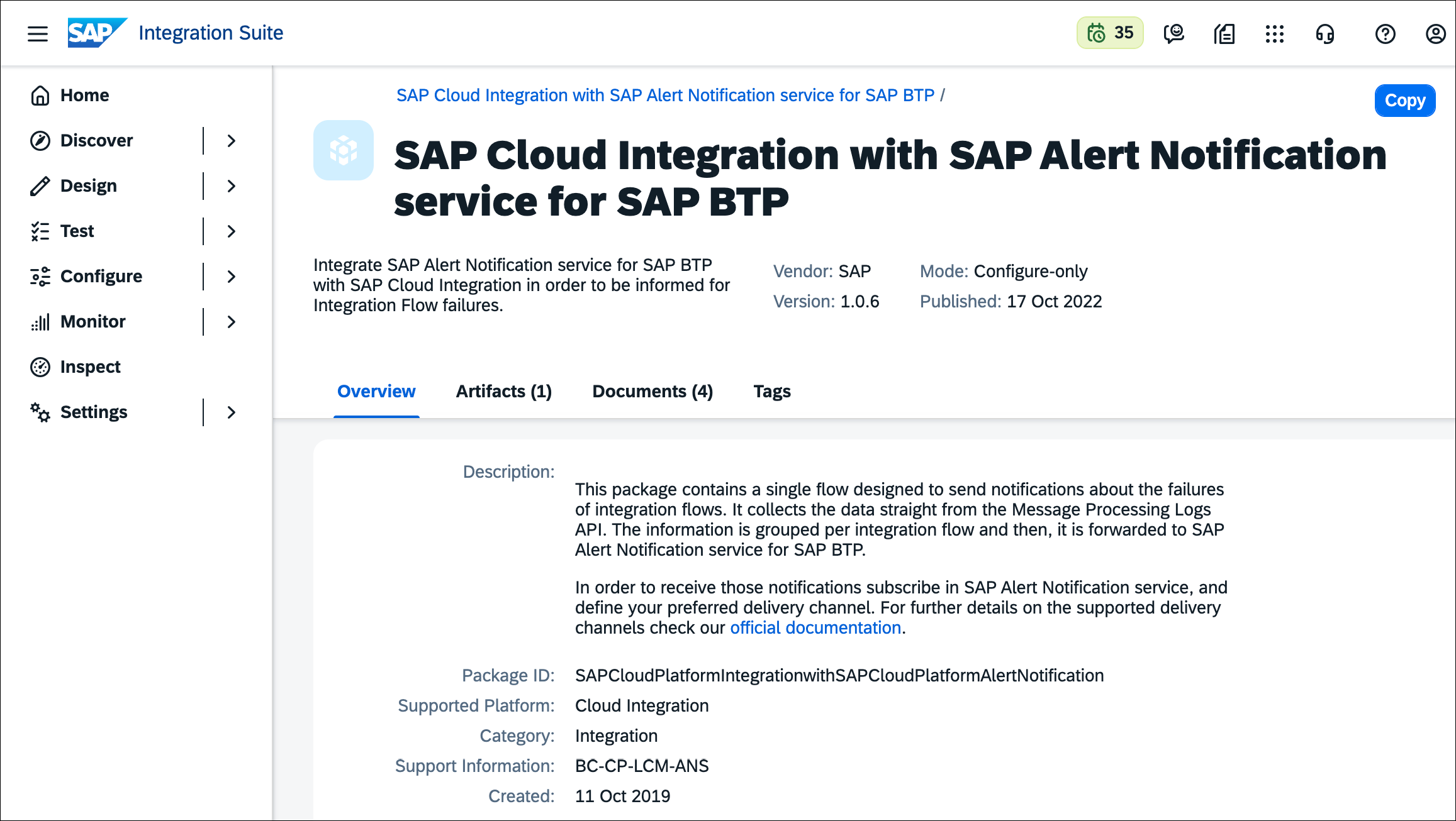 Copying Integration Package