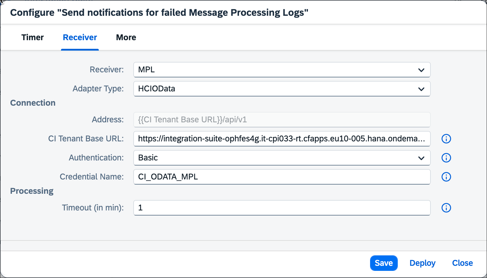 Configuring OData Adapter