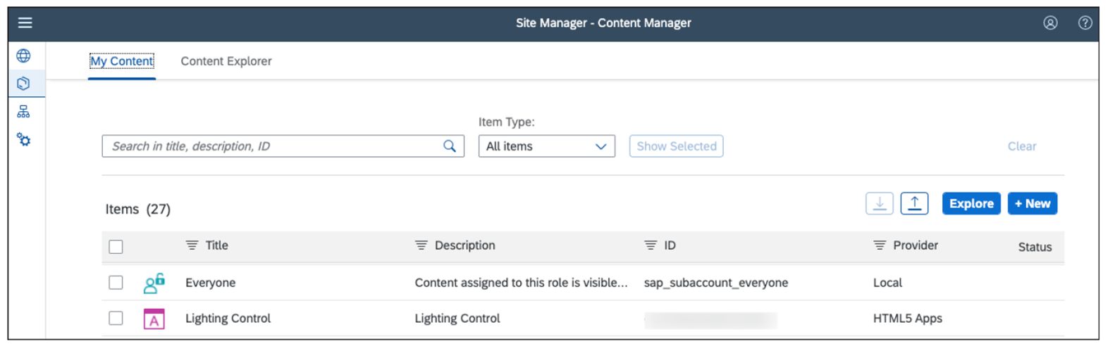 HTML5 App(s) Added to the My Content Tab