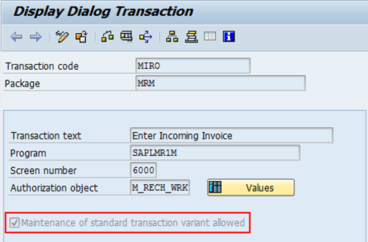 Display Dialog Transaction