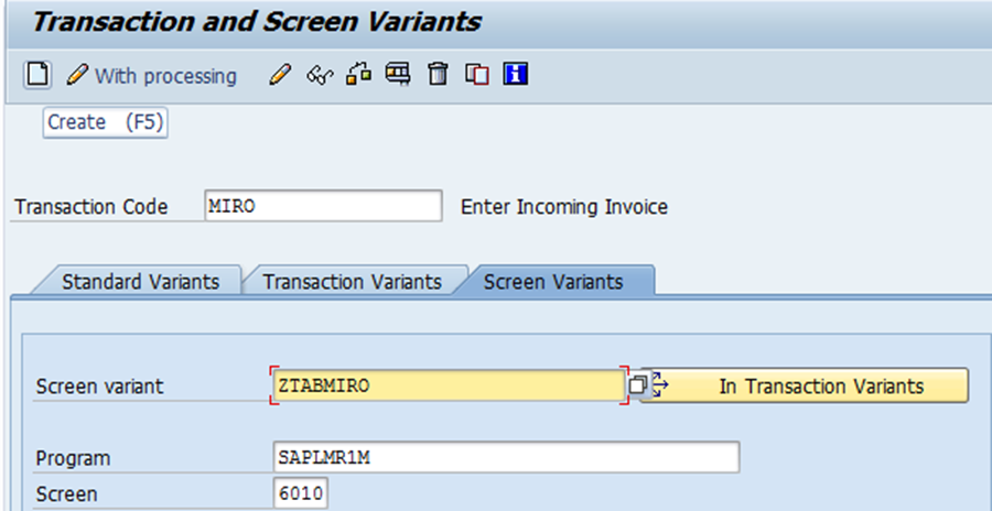 Using Transaction Code SHD0