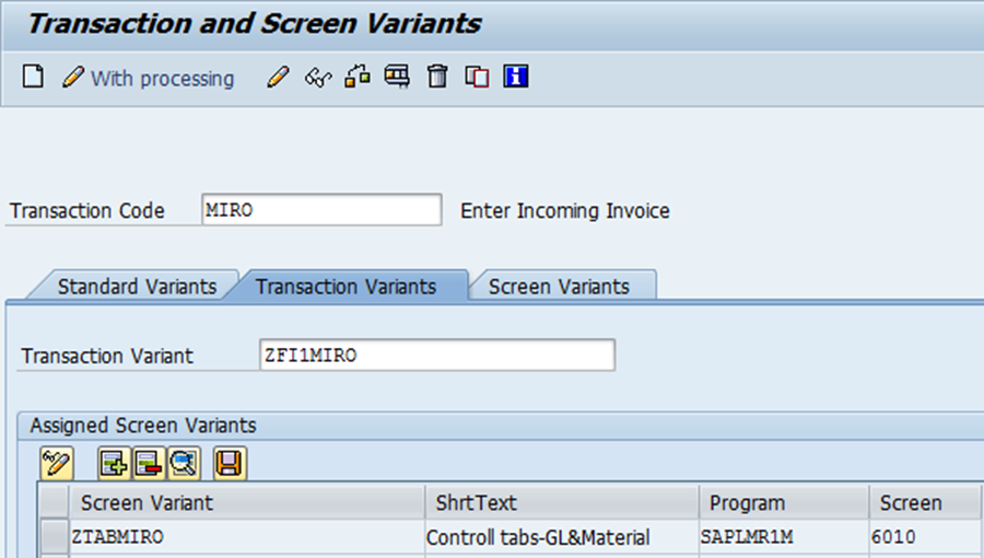 Assigning Screen Variants
