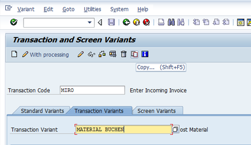 Creating a Standard Variant