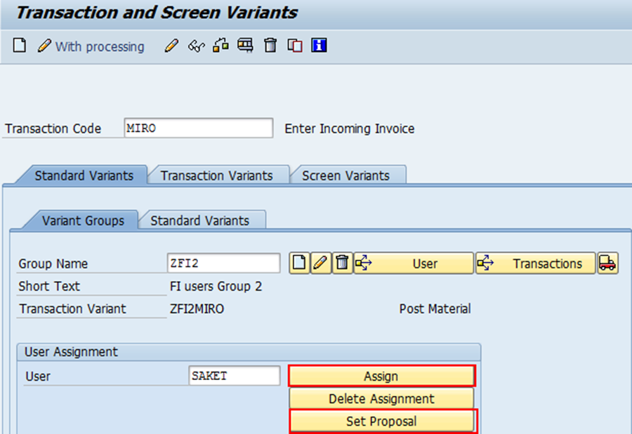 Creating Variant Group ZFI2