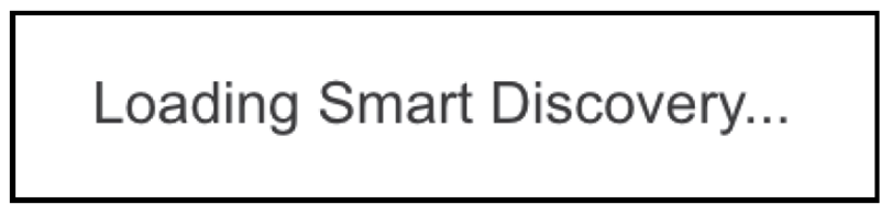 Loading Smart Discovery in New Window