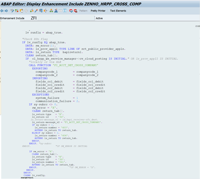 Insert code