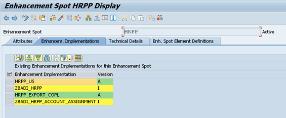 Enhancement implementation