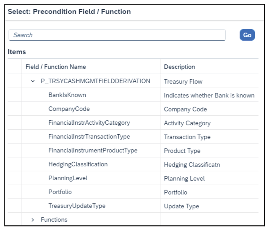 Precondition Section Displaying Fields We Can Use to Create Conditions for Planning Level Assignment
