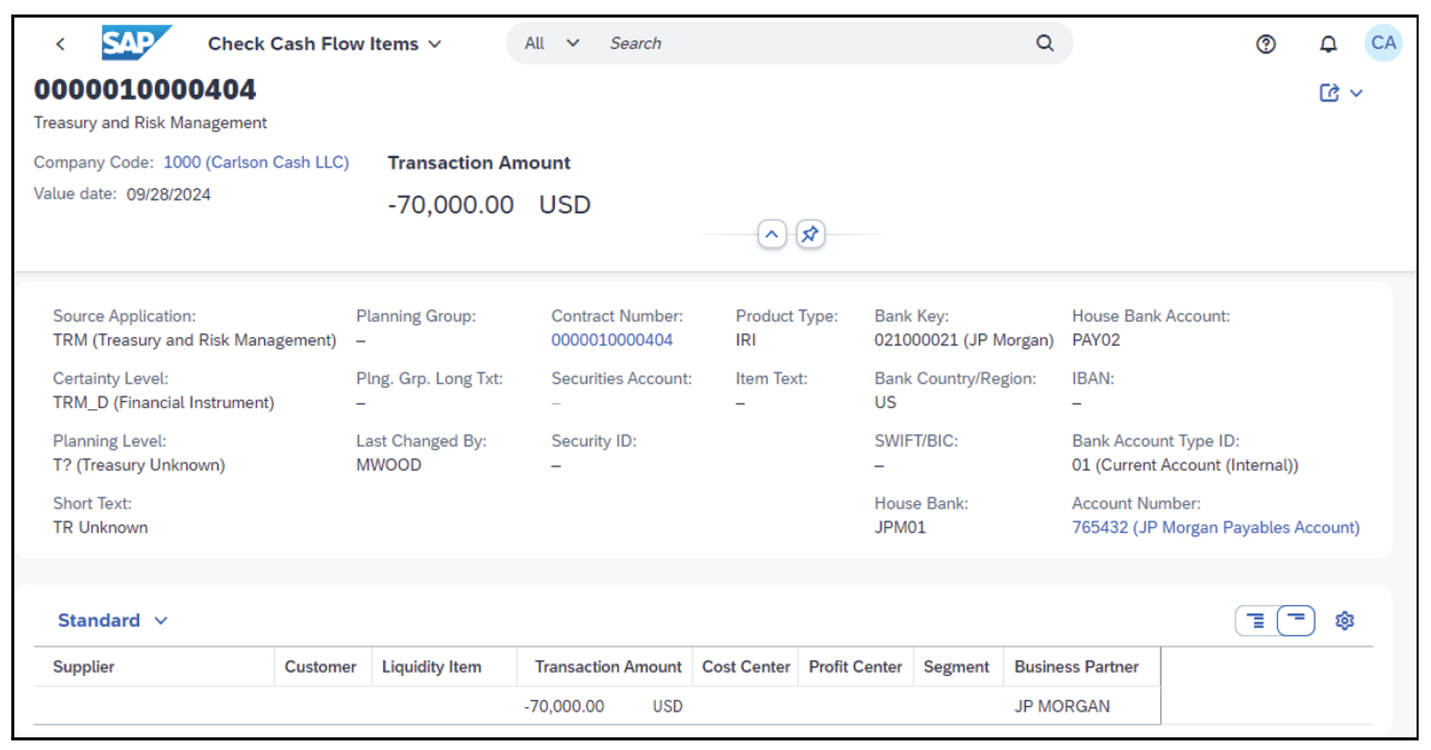 View Showing Tie Between This Financial Transaction and Its Related Contract Number