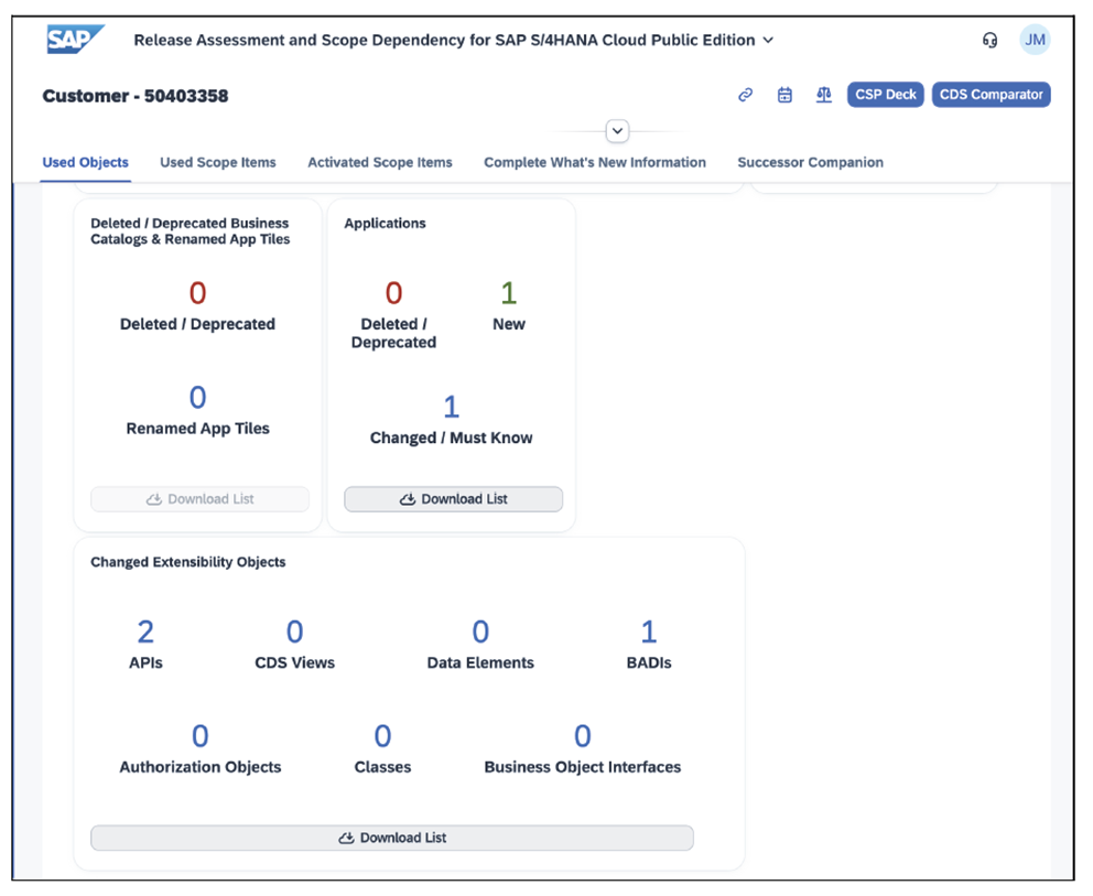 Landing Page of the Release Assessment and Scope Dependency Tool for SAP S/4HANA Cloud Public Edition