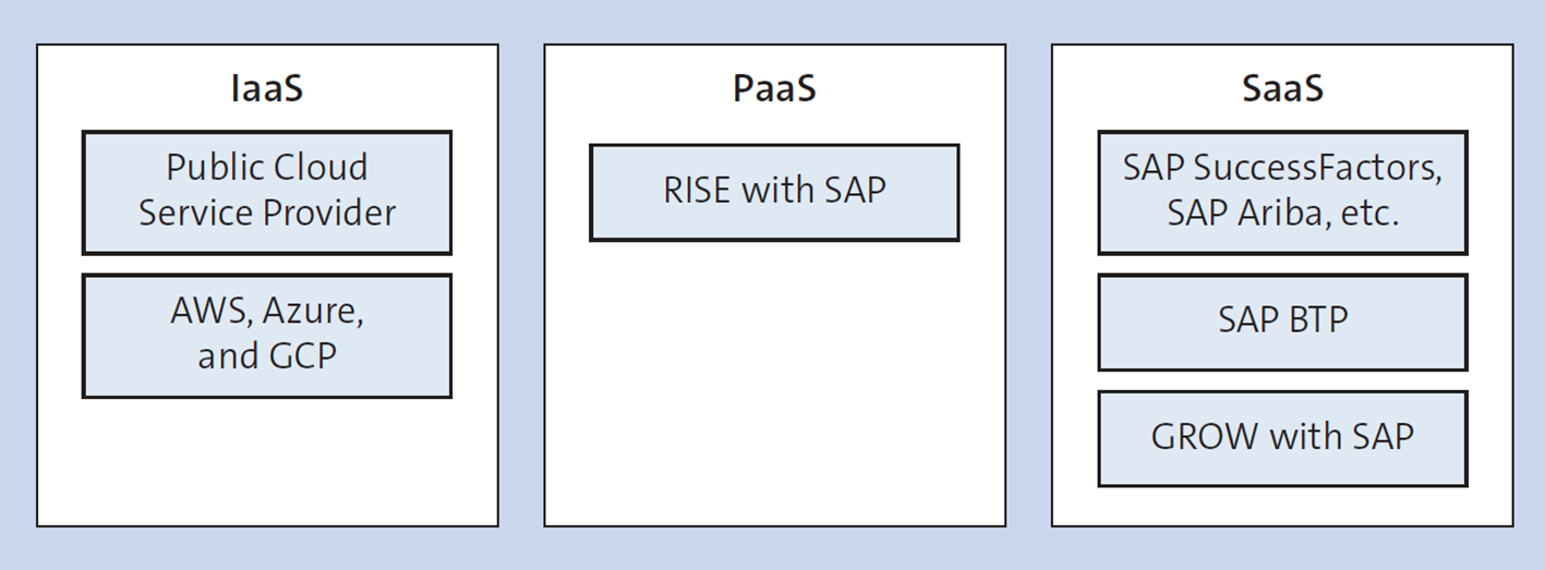 SAP Applications across the Different Cloud Service Delivery Models
