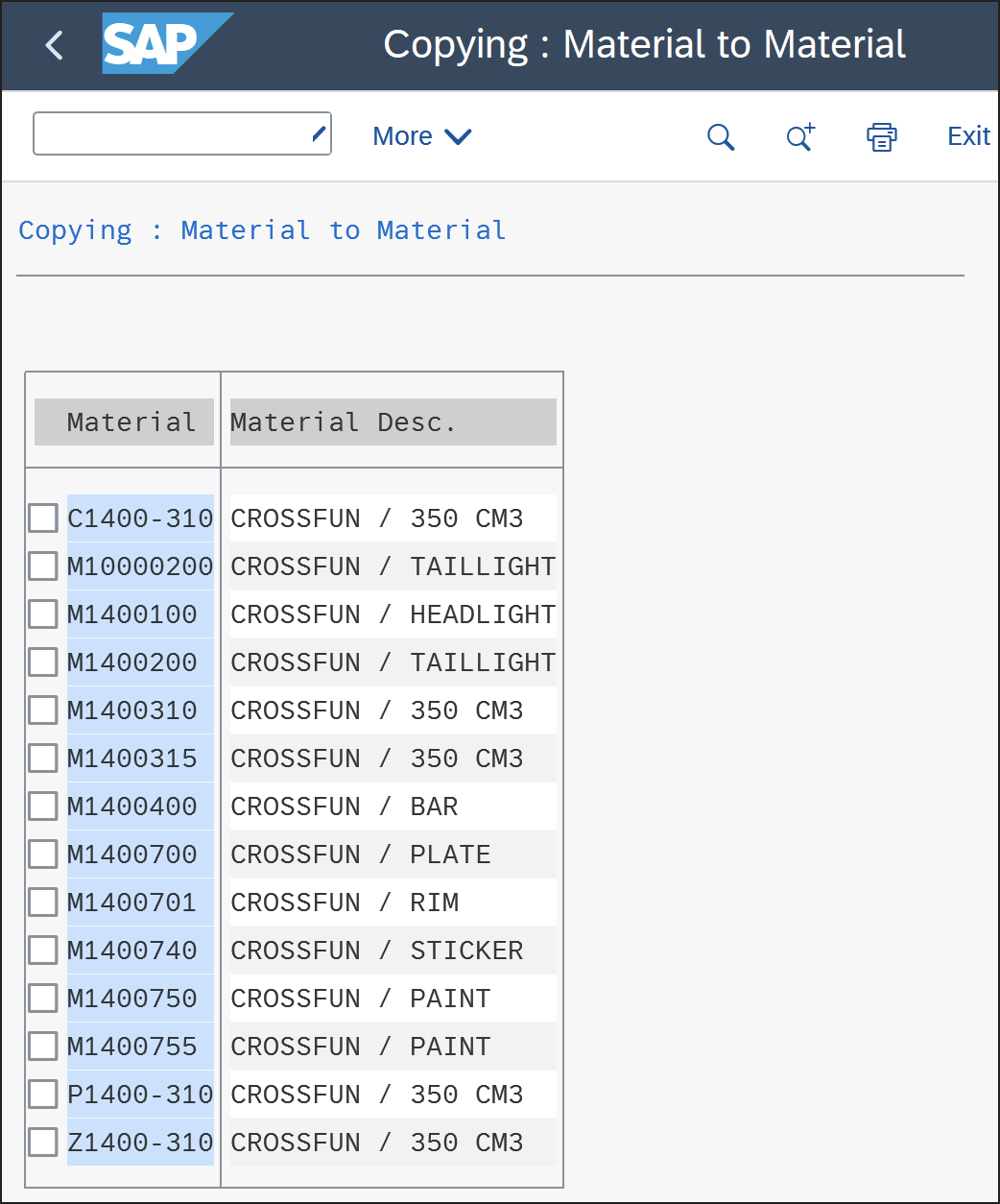 Result List for CROSSFUN