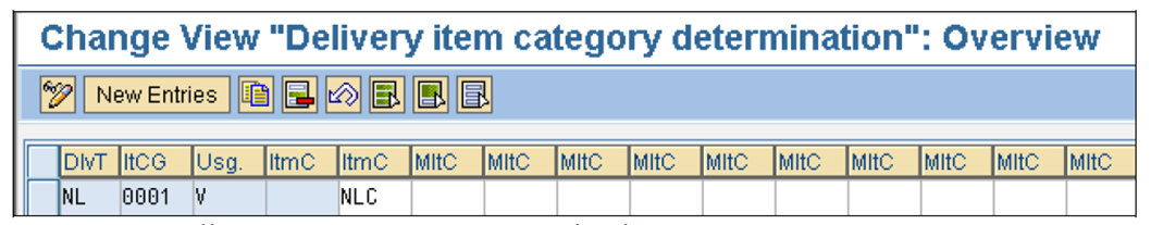 Delivery Item Category Determination