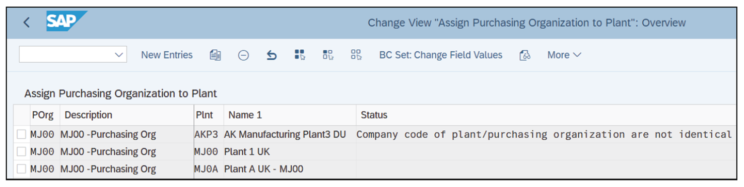 Assign Purchasing Organization to Plant