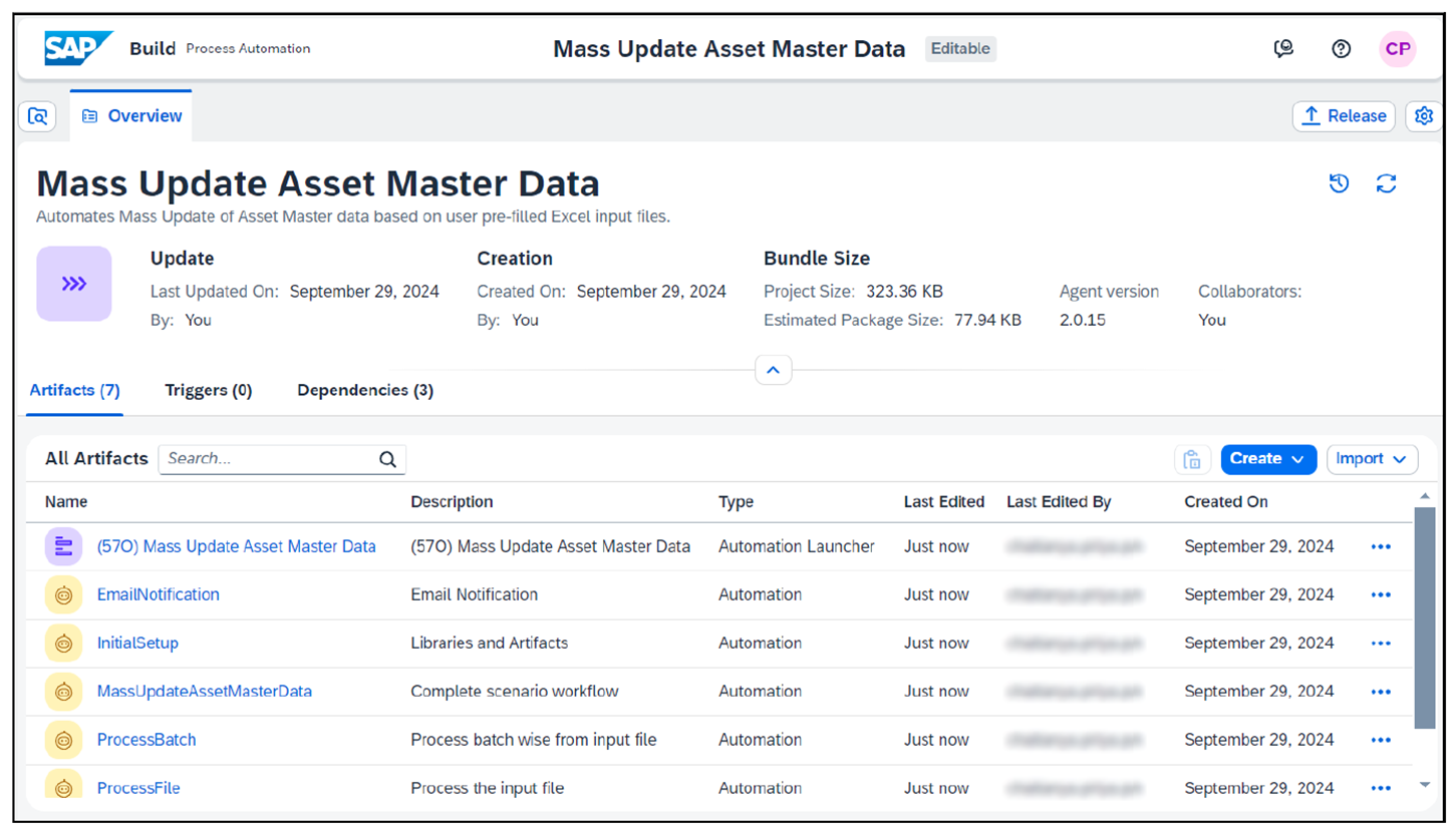Business Process Project with Automation Artifacts