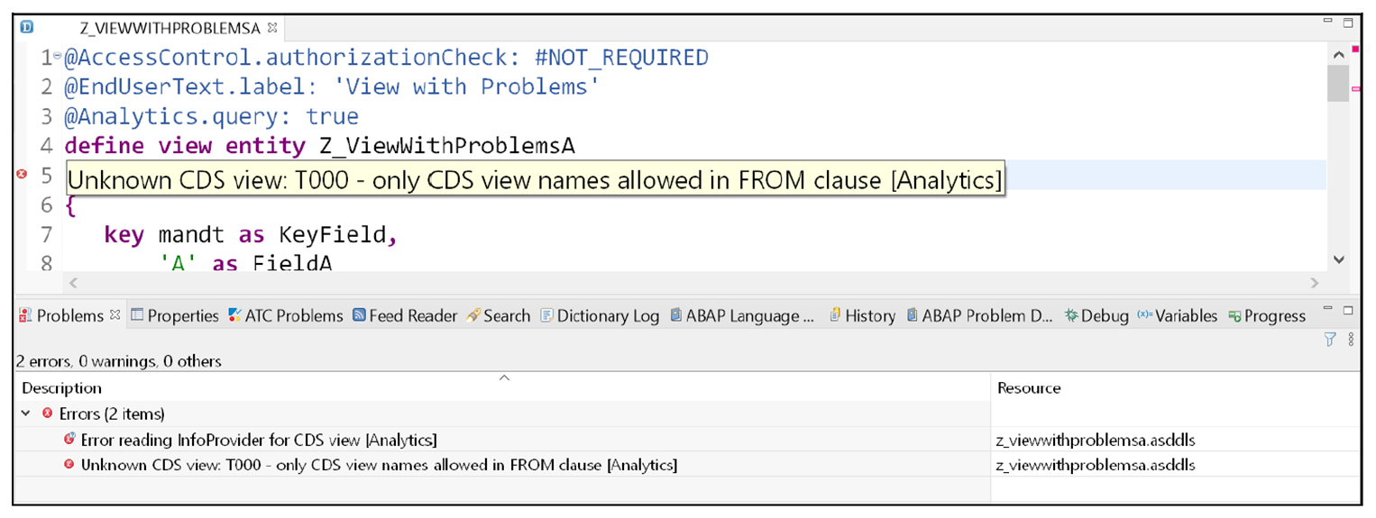 Error Messages of the Analytic Engine