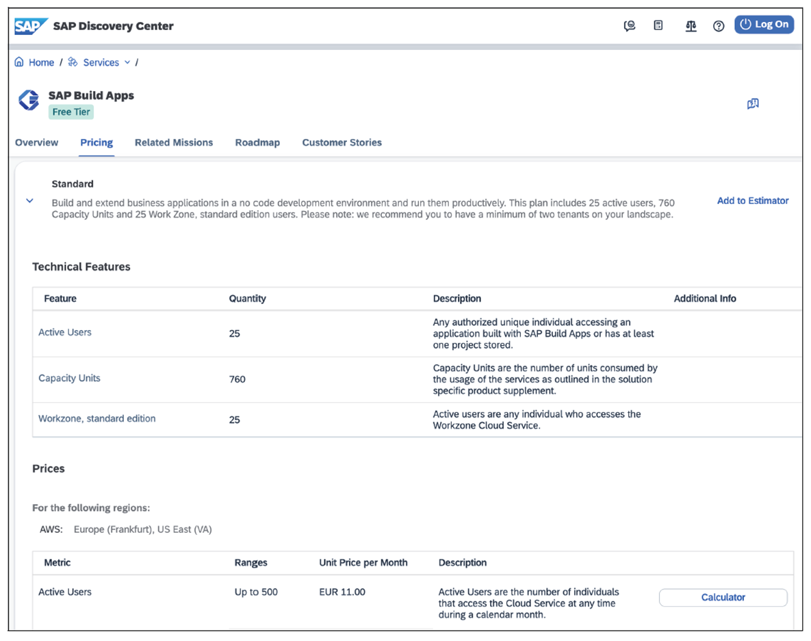 SAP Discovery Center para SAP Build Apps