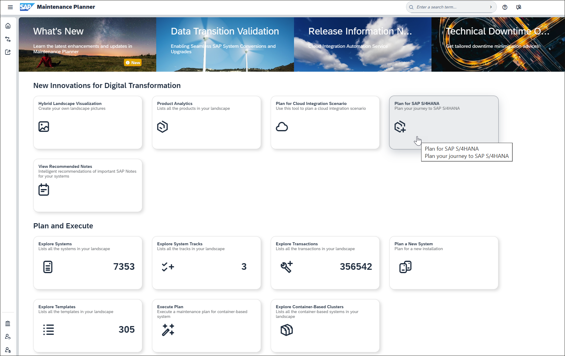 Maintenance Planner for Migrating to SAP S/4HANA