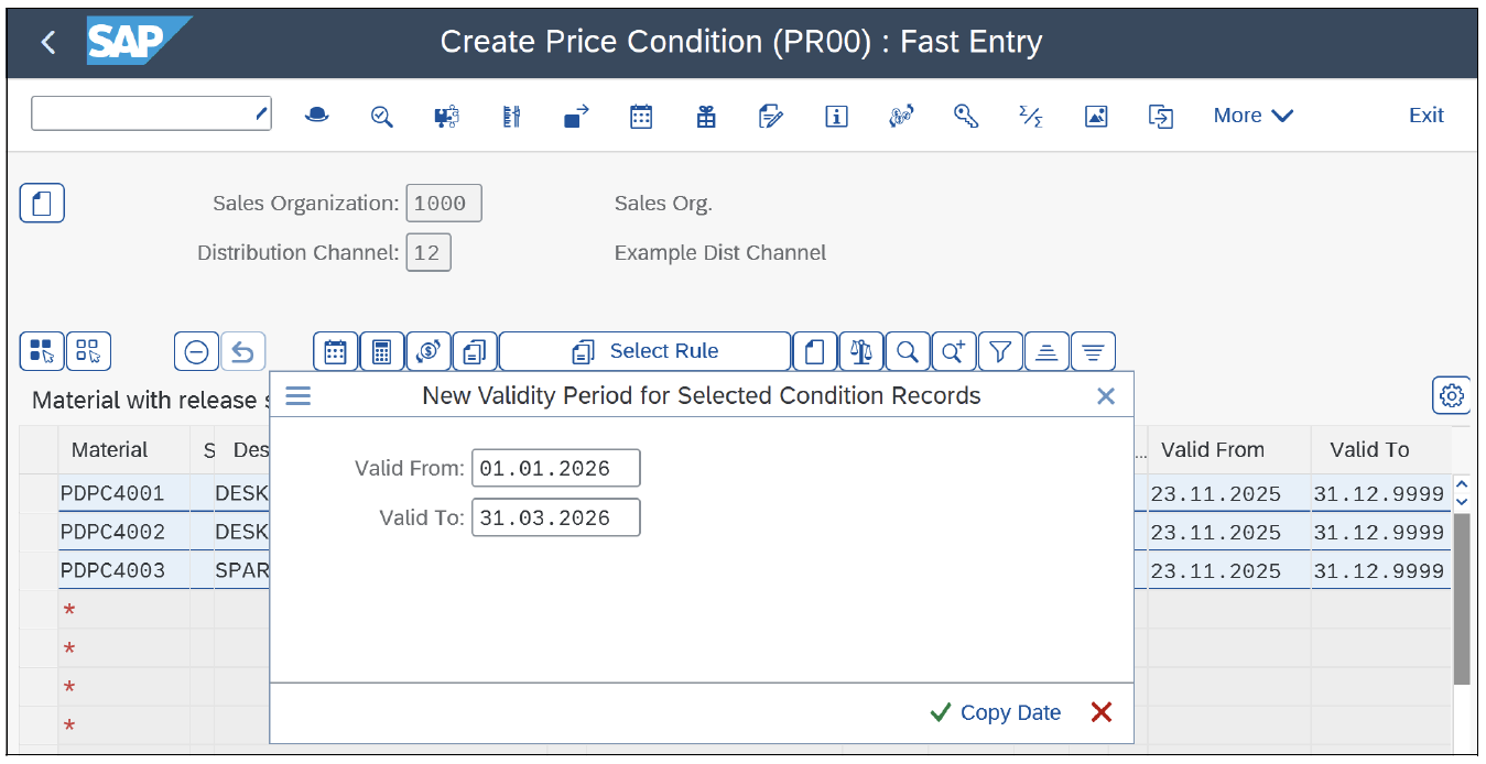 Create with Reference: Change Validity