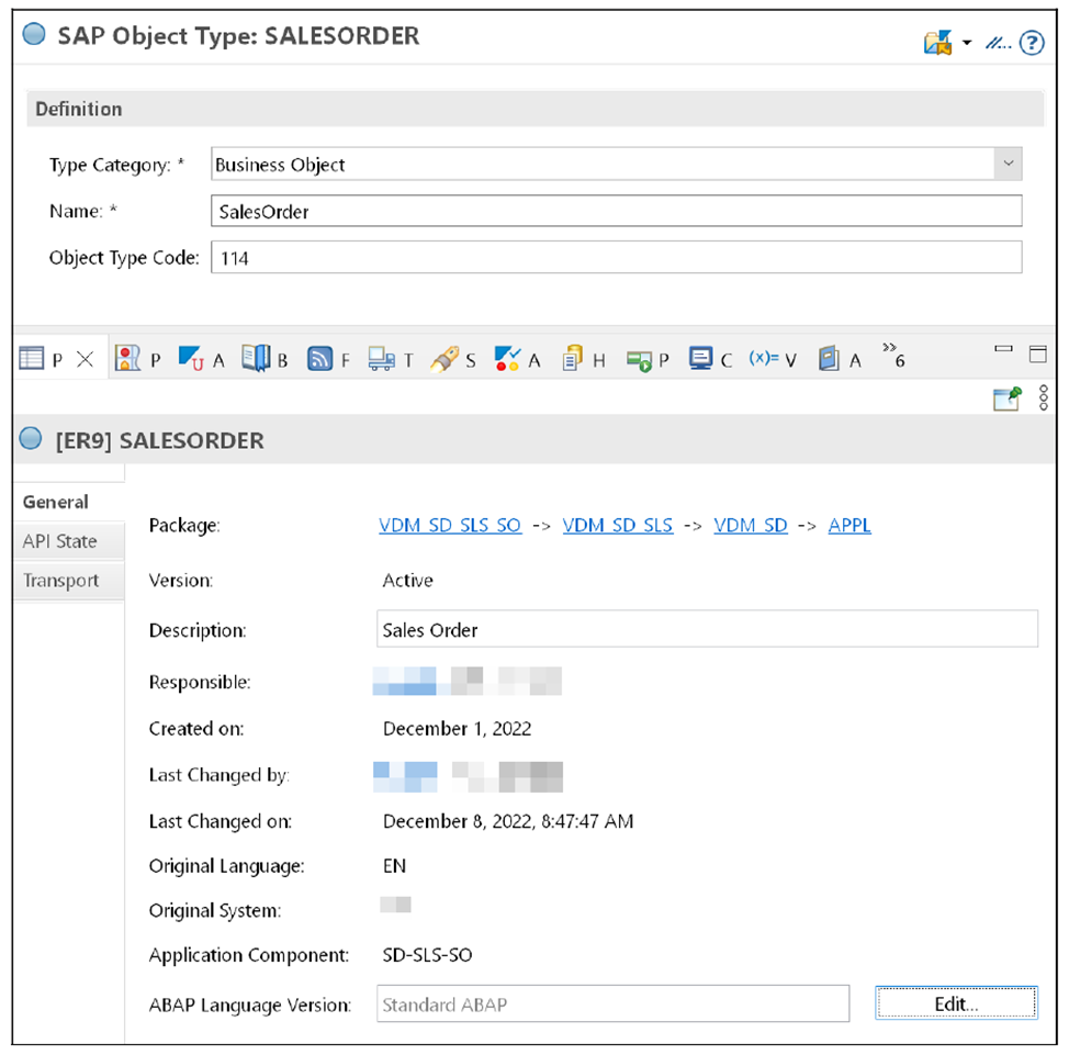 SAP Object Types and Object Node Types