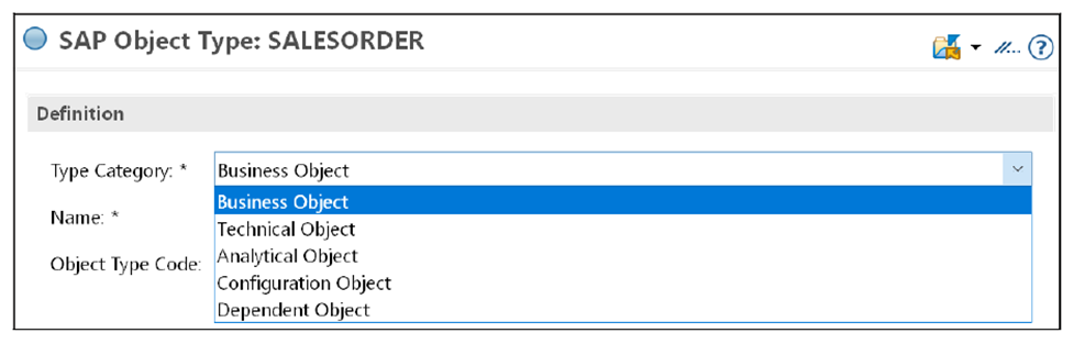 Type Category of an SAP Object Type