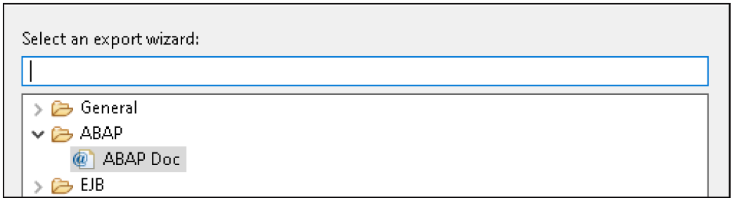 Selecting ABAP Doc