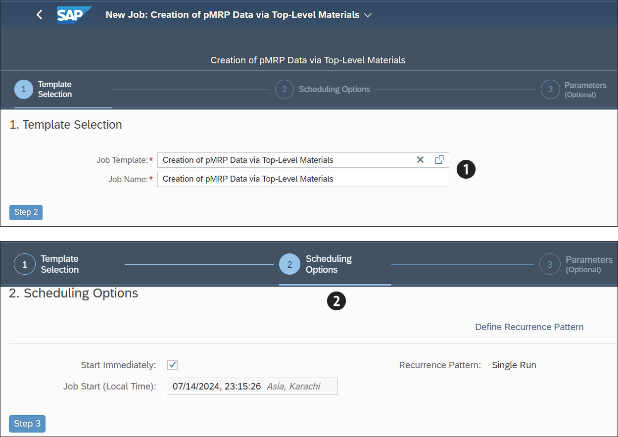 Scheduling pMRP