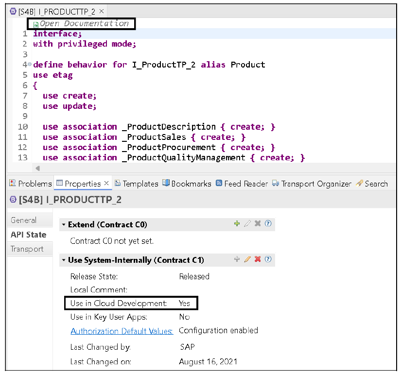 Calling the Knowledge Transfer Document for the Successor Object “I_PRODUCTTP_2”